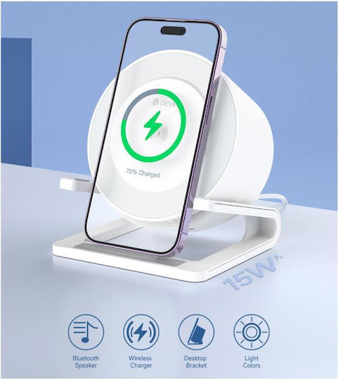Devia EM054 Ηχείο Bluetooth 15W Λευκό