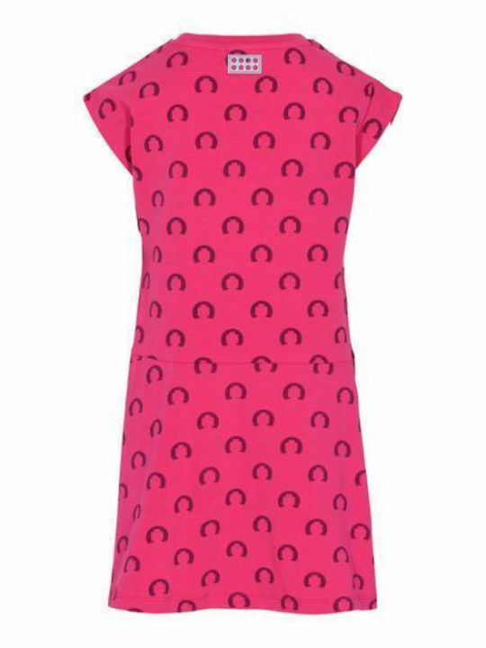 11010124-478 Lego Girls All-over-print Dress Hot Pink Color