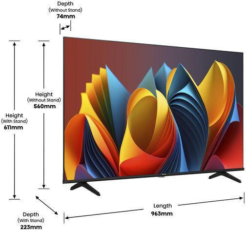 Hisense Smart Τηλεόραση 43" 4K UHD QLED E7N HDR (2024) 43E7NQ