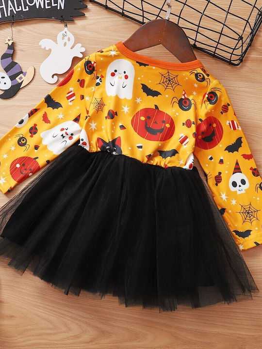 Halloween Φορεματάκι Pumpkin Stars Μαύρο