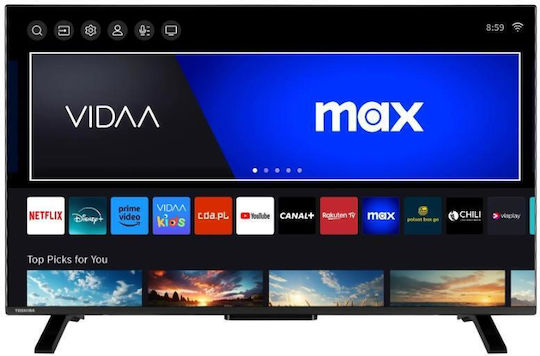 Toshiba Smart Τηλεόραση 40" 4K UHD QLED QV2F HDR (2024) 40QV2F63DG