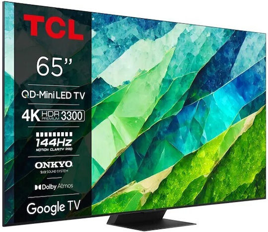 TCL Smart Τηλεόραση 65" 4K UHD Mini LED C855 HDR (2024) 65C855