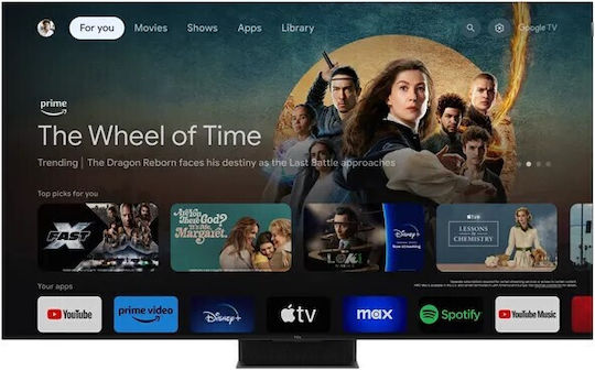 TCL Smart Τηλεόραση 65" 4K UHD Mini LED C855 HDR (2024) 65C855