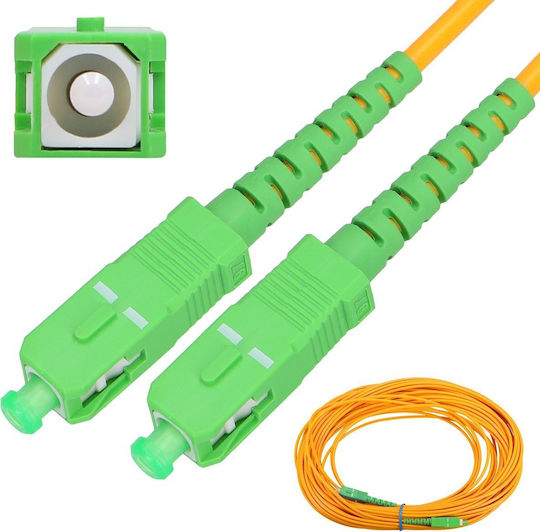 Extralink Καλώδιο Οπτικής Ίνας SC/APC-SC/APC 5m Κίτρινο