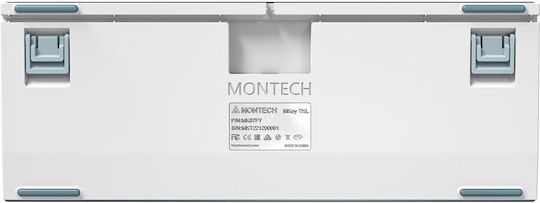 Montech MK87FB Гейминг Инженерен Клавиатура Без Ключове с Gateron G-Pro Brown Превключватели и RGB Осветление Английски (САЩ) Син