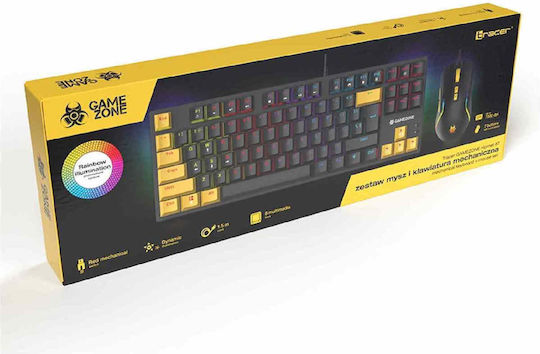 Tracer GameZone Hornet 87 Σετ Gaming Μηχανικό Πληκτρολόγιο με RGB φωτισμό & Ποντίκι (Αγγλικό US)