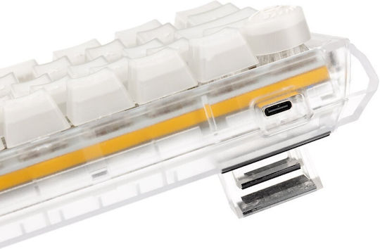 Ducky One 3 Aura Mini Gaming Mechanical Keyboard 60% with Kailh MX Jellyfish switches and RGB lighting (English US) White