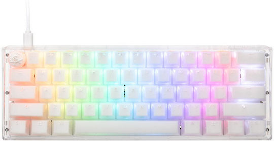 Ducky One 3 Aura Mini Gaming Mechanical Keyboard 60% with Kailh MX Jellyfish switches and RGB lighting (English US) White