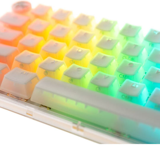 Ducky One 3 Aura Mini Gaming Mechanical Keyboard 60% with Gateron Baby Kangaroo switches and RGB lighting (English US) White