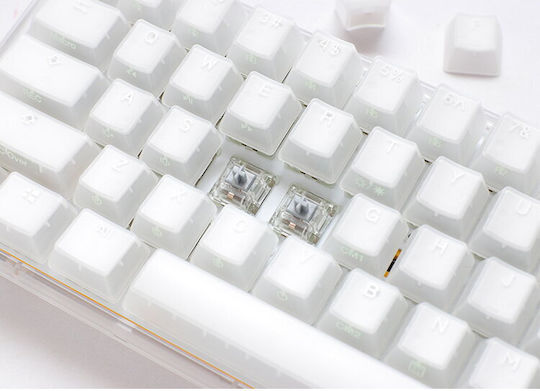 Ducky One 3 Aura SF Gaming Μηχανικό Πληκτρολόγιο 65% με Cherry MX Silent Red διακόπτες και RGB φωτισμό (Αγγλικό US) Λευκό