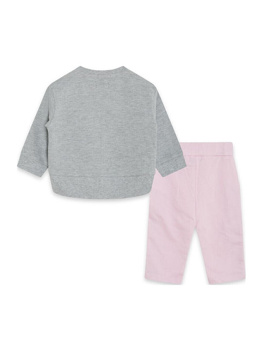 Canada House Copilăresc Set de pantaloni de trening Pink 2buc
