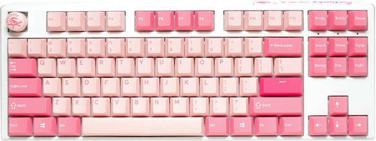 Ducky One 3 TKL Gossamer Gaming Mechanical Keyboard Tenkeyless with Cherry MX Black switches (English US) Pink