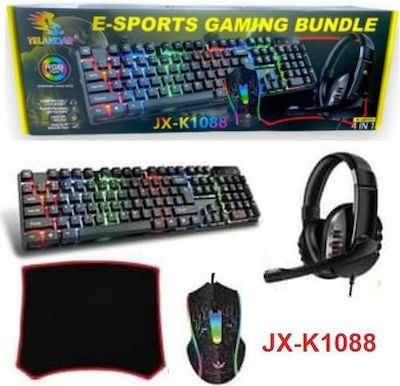 Yelandar Yelandar JX-K1088 Gaming Keyboard Set with RGB lighting & Mouse (English US)