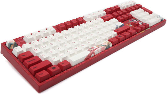 Varmilo VEA108 Koi Gaming Mechanical Keyboard with Cherry MX Brown switches and Illuminated keys (English US) White/Red
