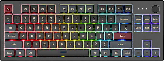 Montech MKey TKL Darkness Gaming Μηχανικό Πληκτρολόγιο Tenkeyless με Gateron G-Pro Yellow διακόπτες και RGB φωτισμό (Αγγλικό US)