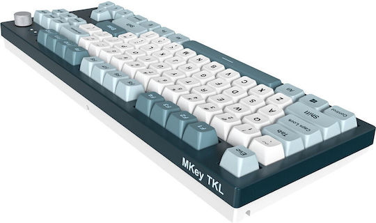 Montech MK87FR Gaming Mechanisches Tastatur Tenkeyless mit Gateron G-Pro Rot Schaltern und RGB Beleuchtung Englisch US Blau