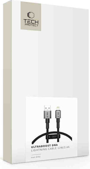 Tech-Protect Ultraboost Dna USB-A to Lightning Cable 12W Γκρι 0.25m