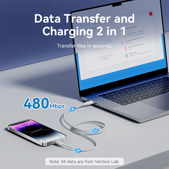 Vention Cablu USB-A La Lightning Roz 2m LAKPH