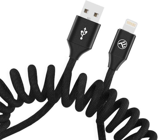 Tellur Spirale USB-A zu Lightning-Kabel Schwarz 1.8m (TLL155396)