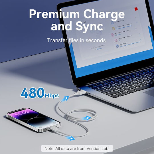 Vention USB-A Zu Lightning Kabel Blau 2m LAMSH