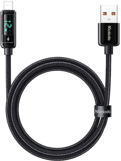 Mcdodo Braided USB-A to Lightning Cable 12W Μαύρο 1.2m CA-9940