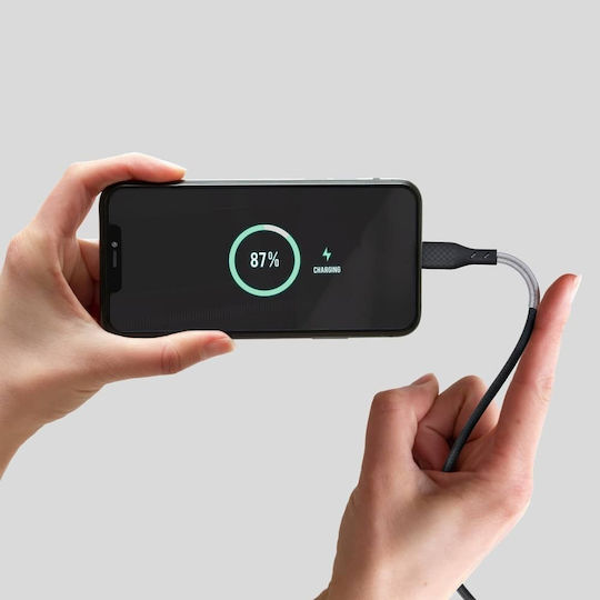 Forcell CB-01C Braided USB-C to Lightning Cable 27W Μαύρο 1m