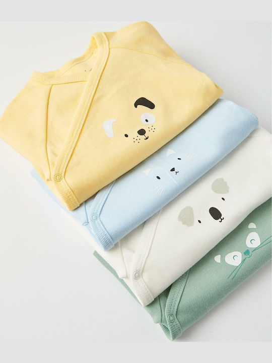 Zippy Set Body pentru Bebeluși Lenjerie Mânecă lungă Ochre, ecru, light blue, olive 4buc Zippy Set Body pentru Bebeluși Lenjerie Mânecă lungă Ochre, ecru, light blue, olive 4buc