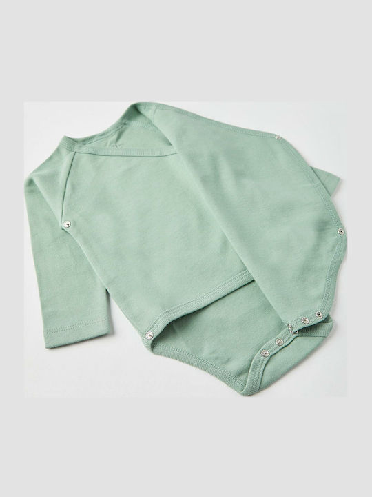 Zippy Set 4 Pieces Baby Long-Sleeved Bodysuits Ochre Ecru Blue Olive