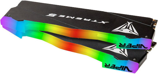 Patriot Viper RGB Extreme 5 48GB DDR5 RAM with 2 Modules (2x24GB) and 8000 Speed for Desktop