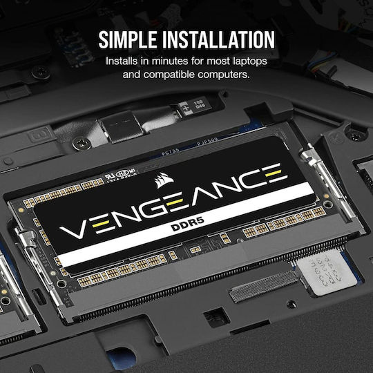 Corsair Vengeance DDR5 with Module 1x16GB and Speed 5200 for Laptop