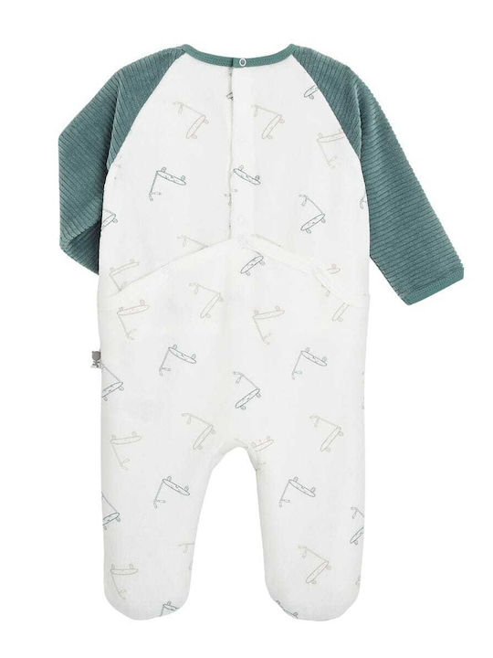 Petit Beguin Baby-Strampler Pyjama Baby Samt En Trottinette 6011426-394554 Ecru Junge Petit Beguin Baby-Strampler Pyjama Baby Samt En Trottinette 6011426-394554 Ecru Junge