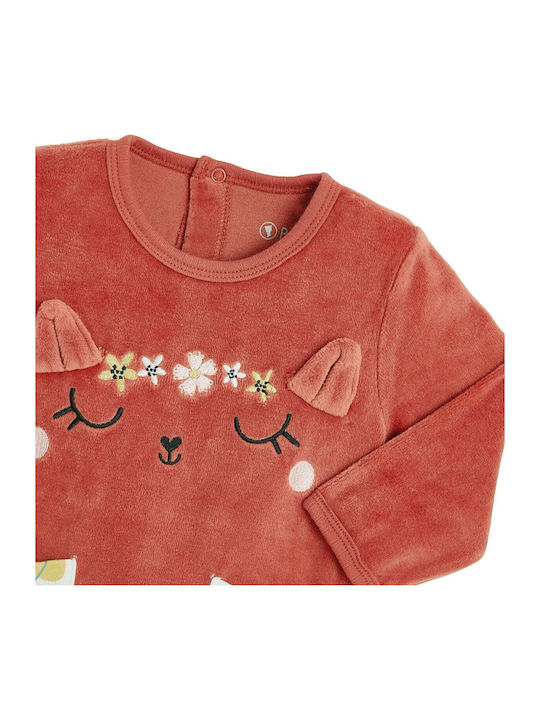 Petit Beguin Baby-Strampler Pyjama Bebe Samt Coquette 6011421 Bordeaux 6011421-coquette Bordeaux Mädchen
