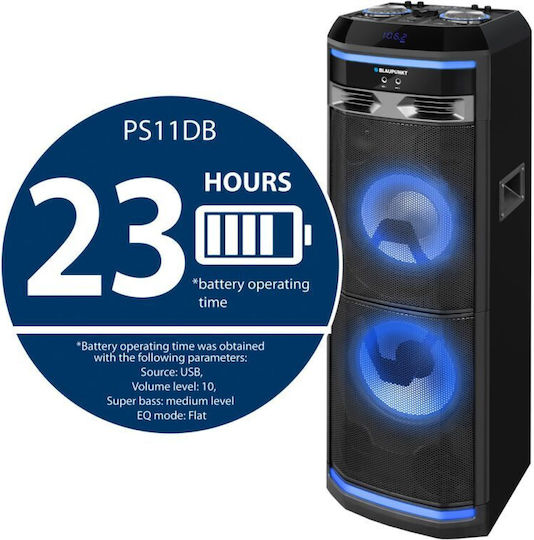 Blaupunkt Ηχείο Karaoke με Ασύρματα Μικρόφωνα και Εφέ Φωτισμού PS11DB Μαύρο