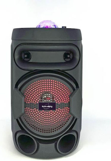 Inovalley Karaoke Lautsprecher mit Kabelgebundenem Mikrofon und Lichteffekte KA02 Bowl Schwarz