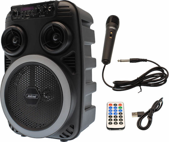 Andowl Ηχείο Karaoke με Ασύρματο Μικρόφωνο και Εφέ Φωτισμού Q-YX06 Μαύρο