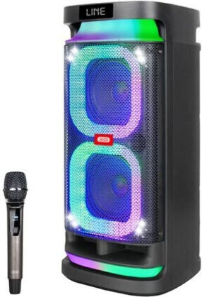 XO Karaoke Speaker with Wireless Microphone and Lighting Effects F58 Shine 16.004.0062 Black