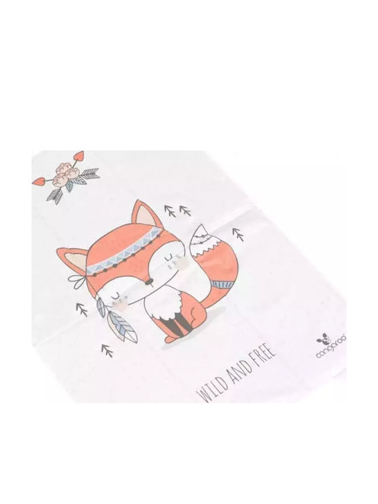 Cangaroo Soft Changing Pad Fox made of Plastic White, Orange for Bed 40x60cm