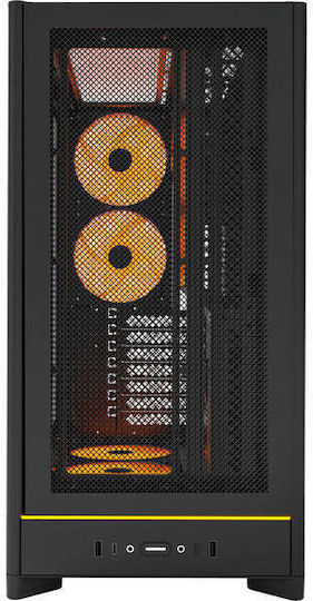 Montech HS01 PRO Gaming Midi Tower Κουτί Υπολογιστή με Πλαϊνό Παράθυρο και RGB Φωτισμό Μαύρο