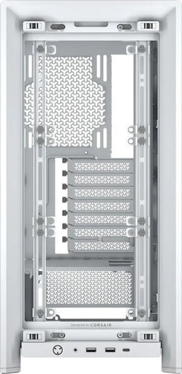 Corsair Frame 4000D RS Gaming Middle Tower Carcasă PC cu Deschidere Laterală Albă