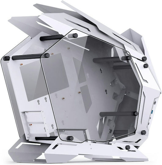 Jonsbo MOD3 Gaming Mini Tower Κουτί Υπολογιστή με Πλαϊνό Παράθυρο και RGB Φωτισμό Λευκό
