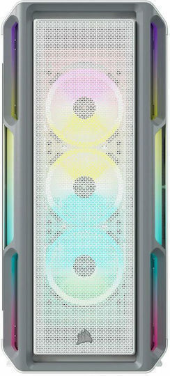iCUE LINK 5000T LX RGB Gaming Midi Tower Computer Case with Side Window White