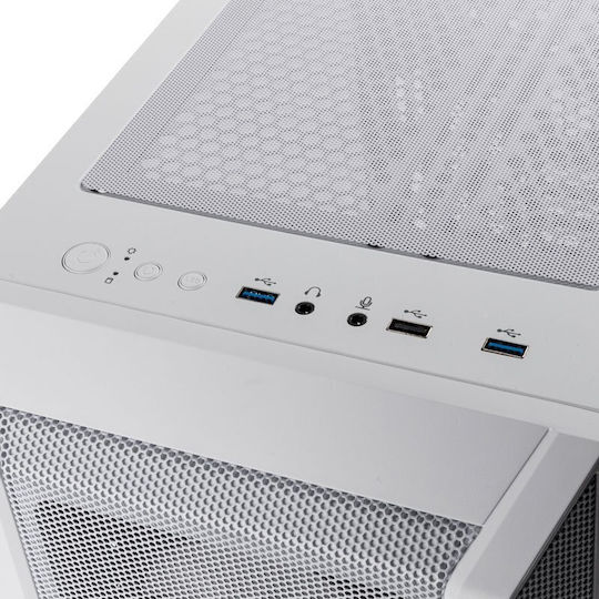 Kolink Citadel Mesh RGB Gaming Midi Tower Κουτί Υπολογιστή με Πλαϊνό Παράθυρο Λευκό