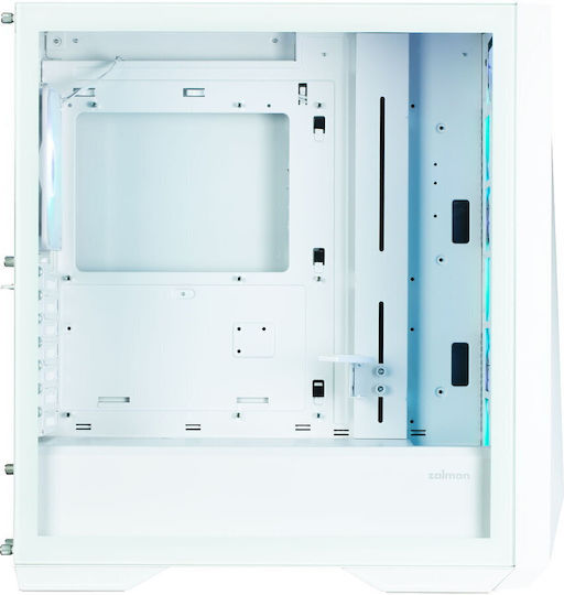 Zalman Z9 Iceberg MS Gaming Midi Tower Κουτί Υπολογιστή με Πλαϊνό Παράθυρο και RGB Φωτισμό Λευκό