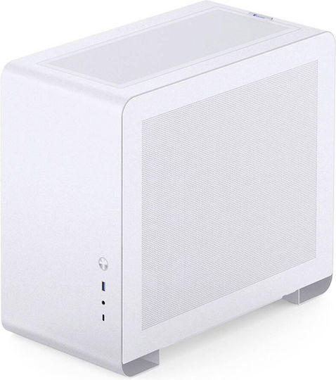 Jonsbo U4 Mini Gaming Mini Tower Κουτί Υπολογιστή με Πλαϊνό Παράθυρο Λευκό