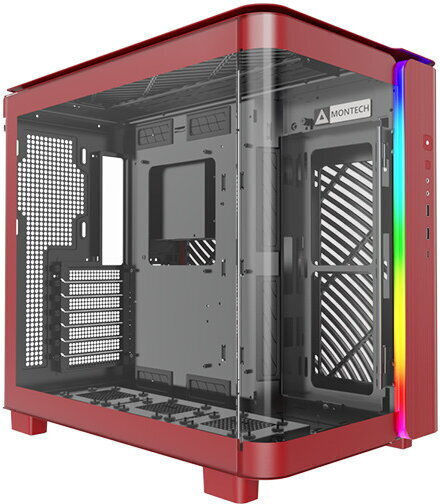 Montech King 95 Gaming Midi Tower Κουτί Υπολογιστή με Πλαϊνό Παράθυρο Κόκκινο