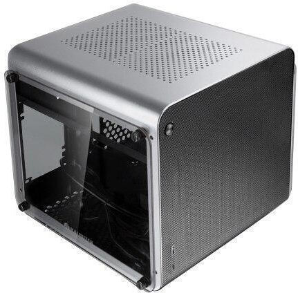 Raijintek Metis EVO TGS Gaming Mini Tower Κουτί Υπολογιστή με Πλαϊνό Παράθυρο Ασημί