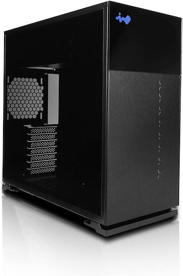 In Win 127 Gaming Midi-Turm Computergehäuse mit Seitenfenster und RGB-Beleuchtung Schwarz