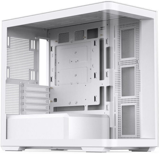 Jonsbo D300 Gaming Midi Tower Computer Case with Side Window White