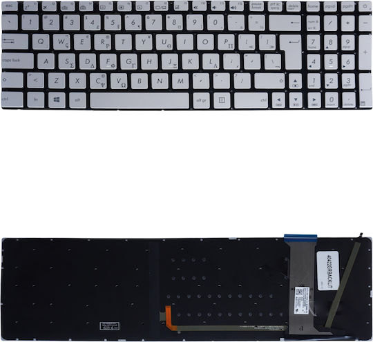 Laptop Keyboard Greek Greek Keyboard Asus N551jx-cn068h Pk13183134s 0knb0-662bgr00 9z.n8bbc.p0l 556000a036 Backlit Code 40422grbacklit