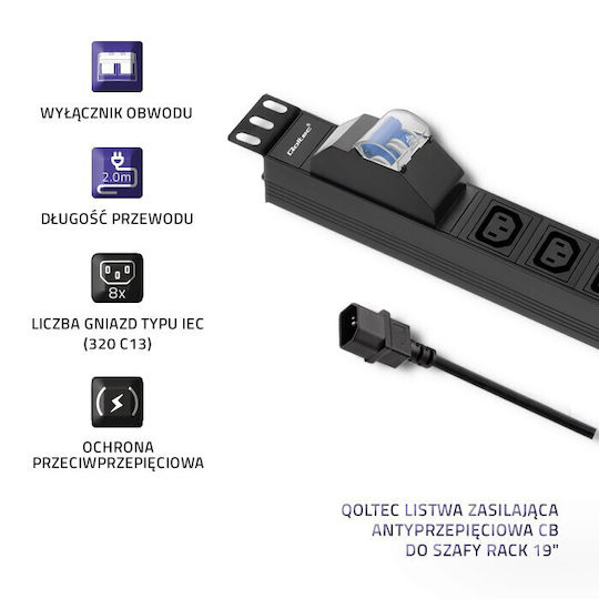 Qoltec Rack Power Strip 53999 1Stück